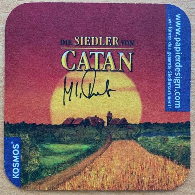 Catan Beer Mat - Signed