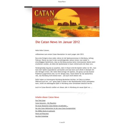 Catan News - 2012 Issue 01 - EC only