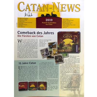 Catan News - 2010 - Last Printed Version - Signed Catan News - 2010 - Last Printed Version - Signed