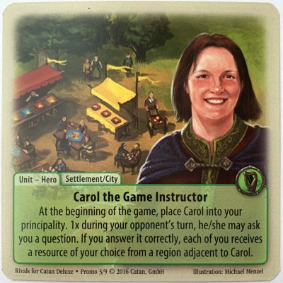 Carol the Game Instructor ‐ 2017 Rivals Deluxe Promo 3/9 Carol the Game Instructor ‐ 2017 Rivals Deluxe Promo 3/9