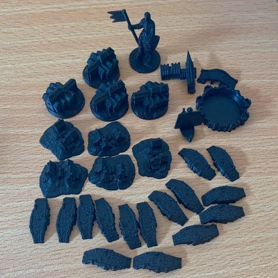 Playing Pieces  - Black Euro Design